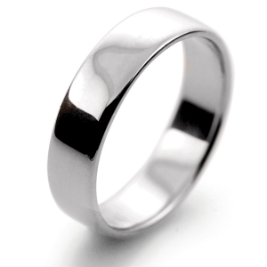 Slight or Soft Court Light -  5mm Platinum Wedding Ring